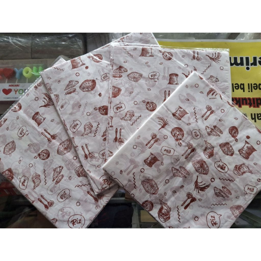 MG PAPER AROMA// KERTAS BUNGKUS NASI BERMOTIF// KERTAS BUNGKUS MAKANAN MOTIF// KERTAS NASI// BUNGKUS