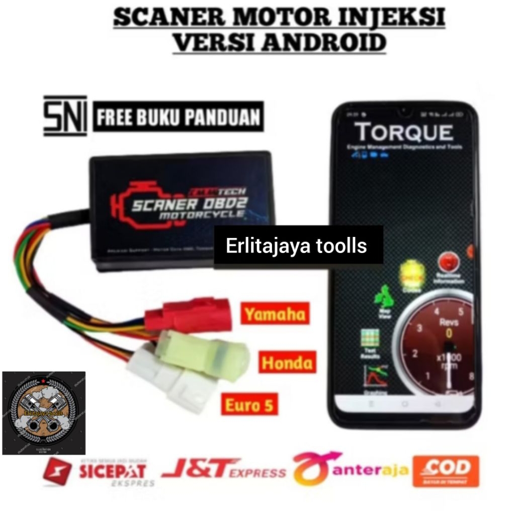 SCANER SCANNER OBD 2 MOTOR INJEKSI VERSI ANDROID scaner sacanner honda beat fi vario.