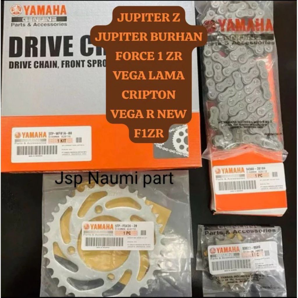 gir set + rantai Yamaha Jupiter z , Burhan , force 1 ZR, Vega r new , fizr 5TP original YGP