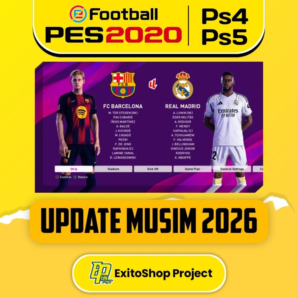 OPTION FILE PATCH PES 2020 UPDATE 2026 PS4/PS5 ORIGINAL FREE 1 MUSIM