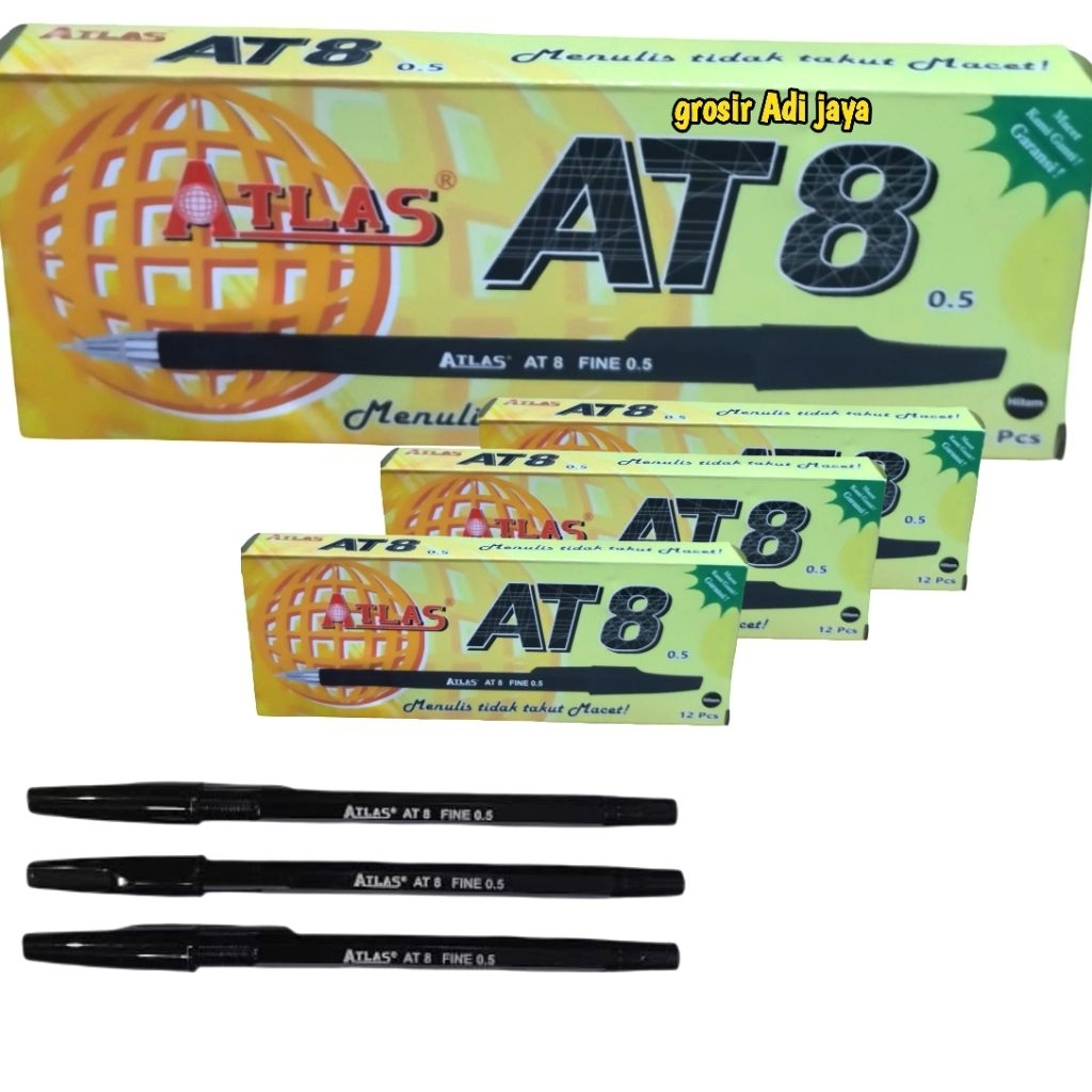 

pulpen ATLAS AT8 0,5 mm 1 PACK ISI 12 PCS