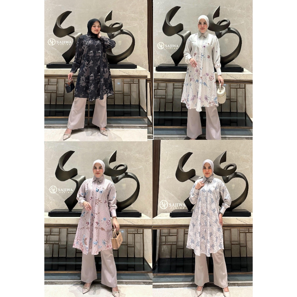 Sajiwa tunik katun silk motif printing premium motif terbaru Sajiwa Design