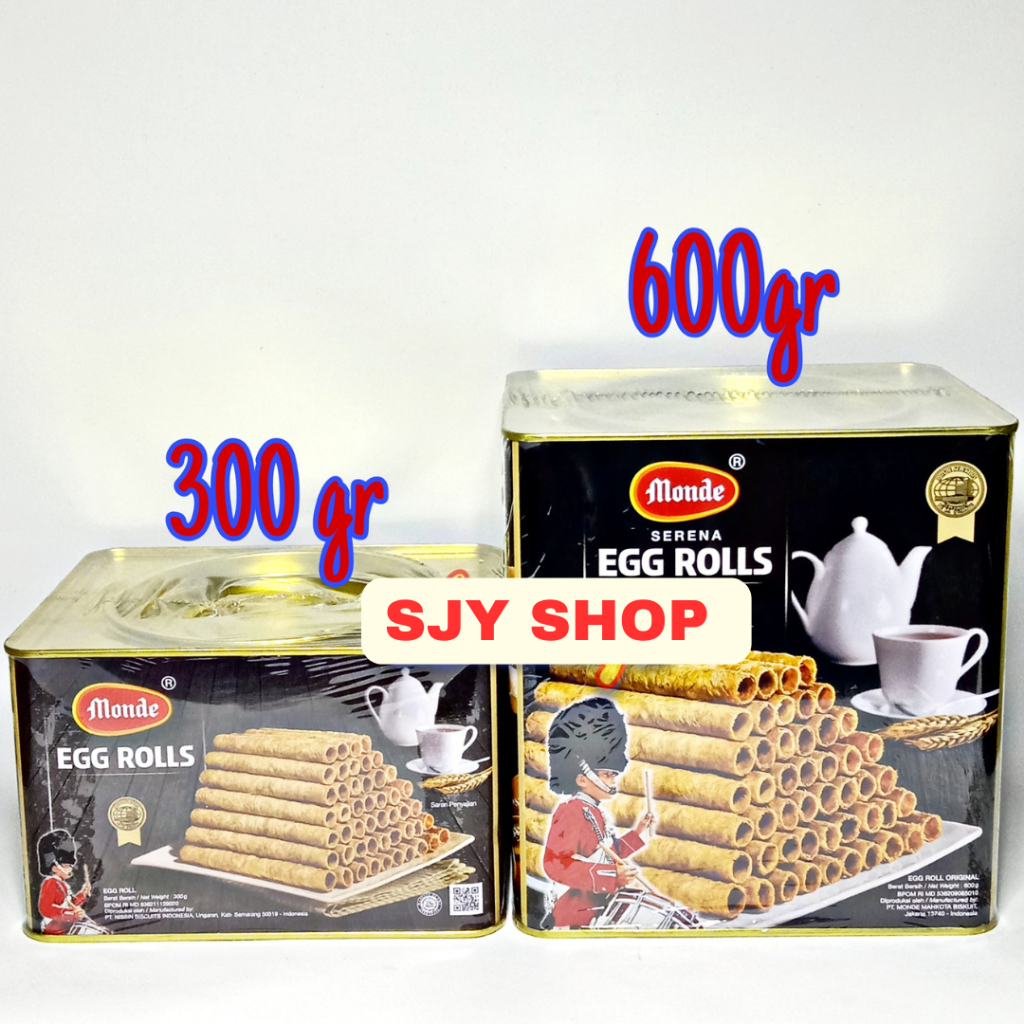 

Monde Egg Rolls Mini 300 Gram - Jumbo 600 Gram - Kue Kalengan Original - SJY Shop Hemat