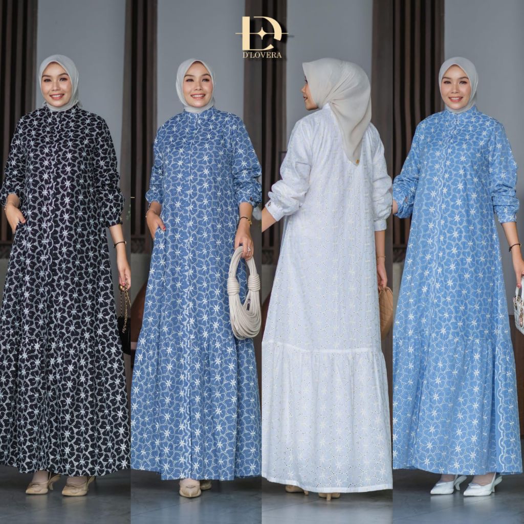(8x) DLOVERA ALIVA JAMILA DRESS Baju Dress Gamis Wanita Muslimah Aliva Dress By D'Lovera. Tzyn Shop