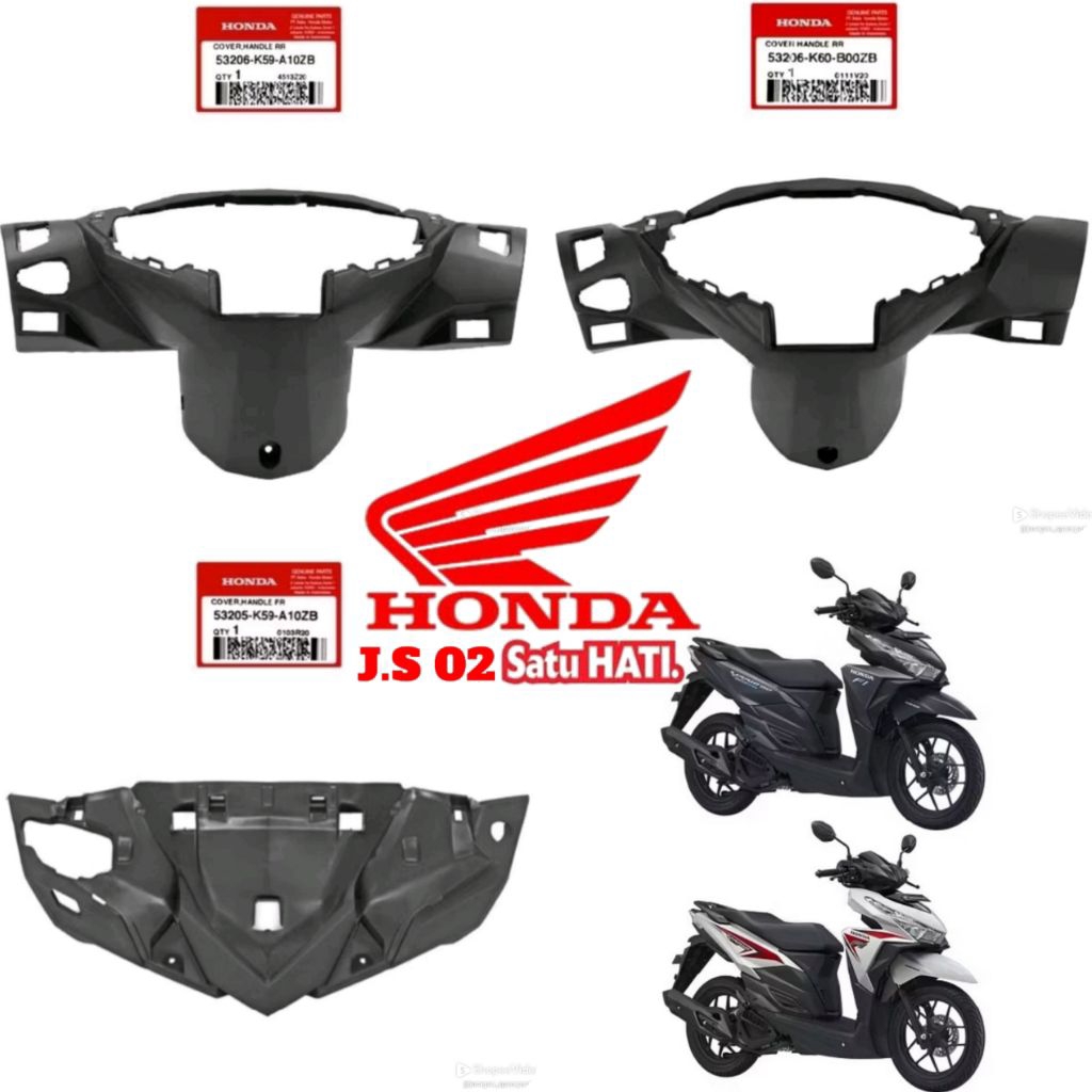 53205-K59-A10ZB 53206-K59-A10ZB 53206-K60-B60ZB Cover batok depan belakang Vario 125 150 led old 201