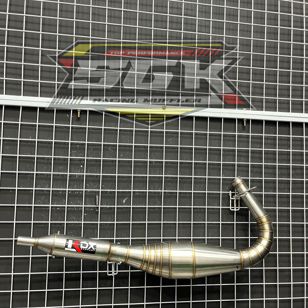 KNALPOT RX KING KDX MODEL KOMPETISI FULLSTAINLIS PNP