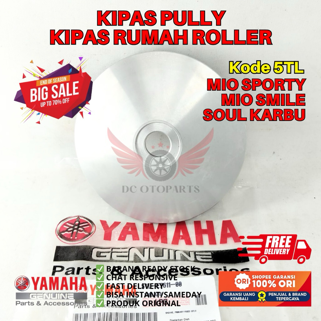 5TL KIPAS PULLY MIO SPORTY ORIGINAL YAMAHA GENUINE PARTS, KIPAS RUMAH ROLLER ORIGINAL MIO SMILE, KIP
