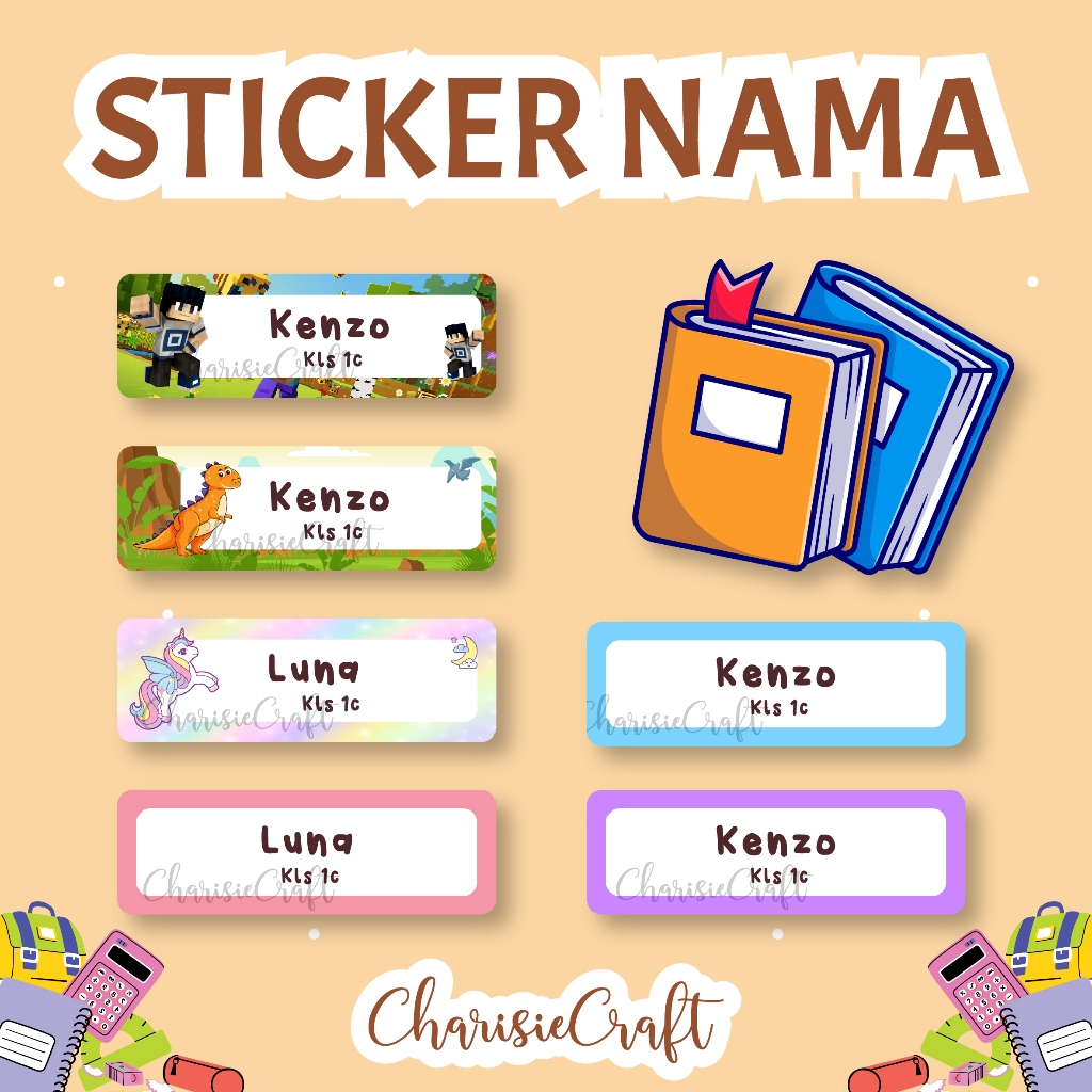 

label nama kelas nama kelas anak sticker nama kelas sticker buku pulpen label nama anak