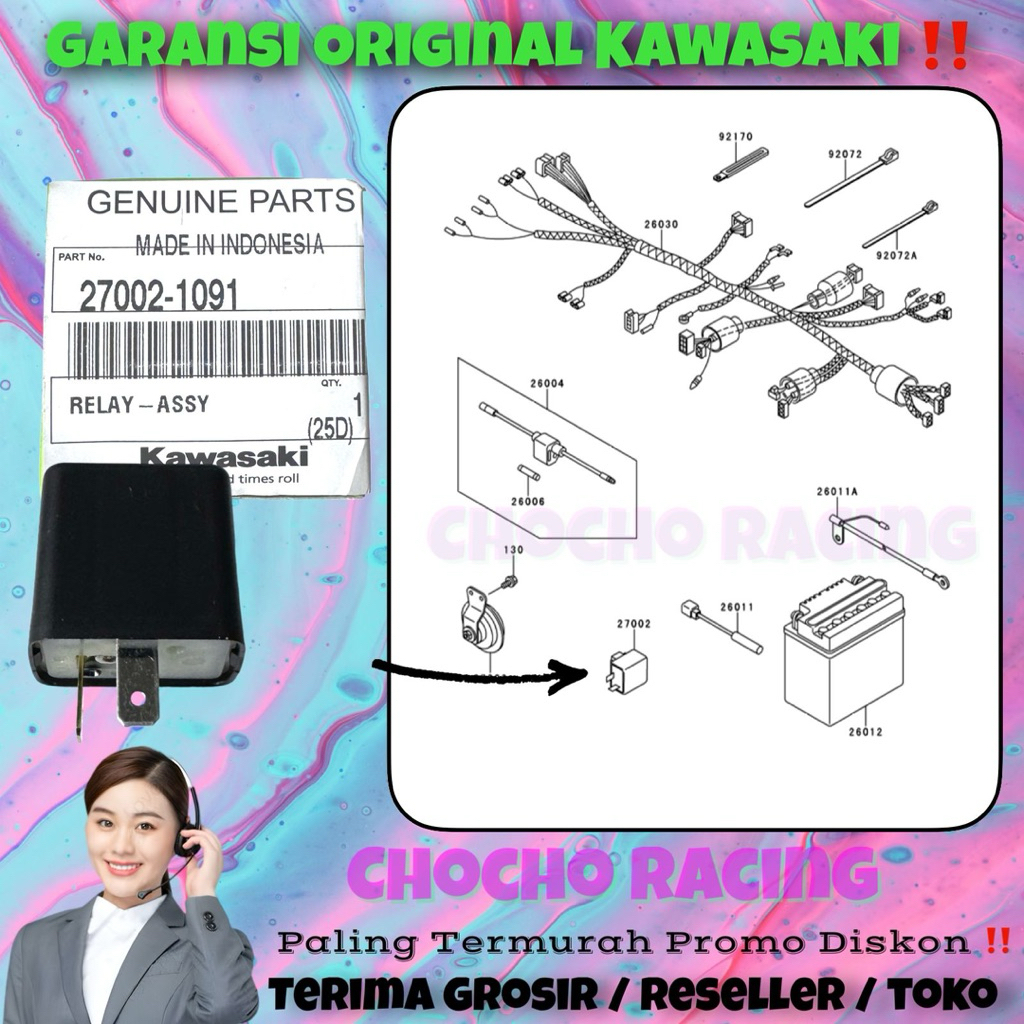 [1091] PROMO DISKON - RILEY FLASHER SEN SEIN NINJA RR OLD NEW ZX CBU KRR 150 ORI ASLI KAWASAKI  2700