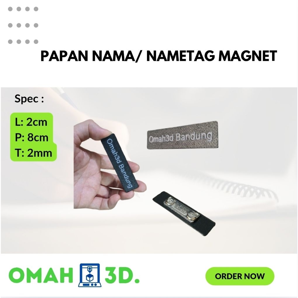 

Papan nama Name tag magnet