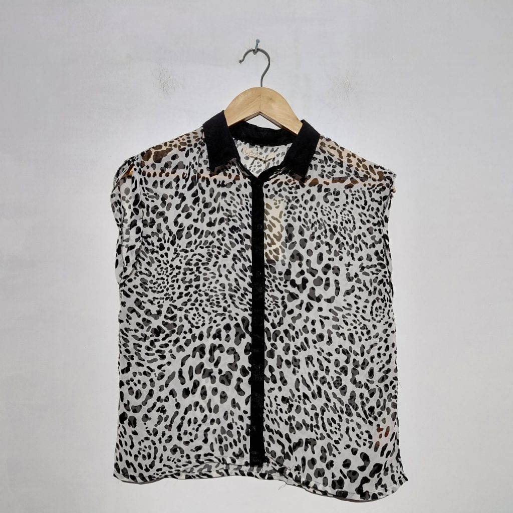 KEMEJA BERSHKA WOMAN TRANSPARAN BARU ASLI ORIGINAL