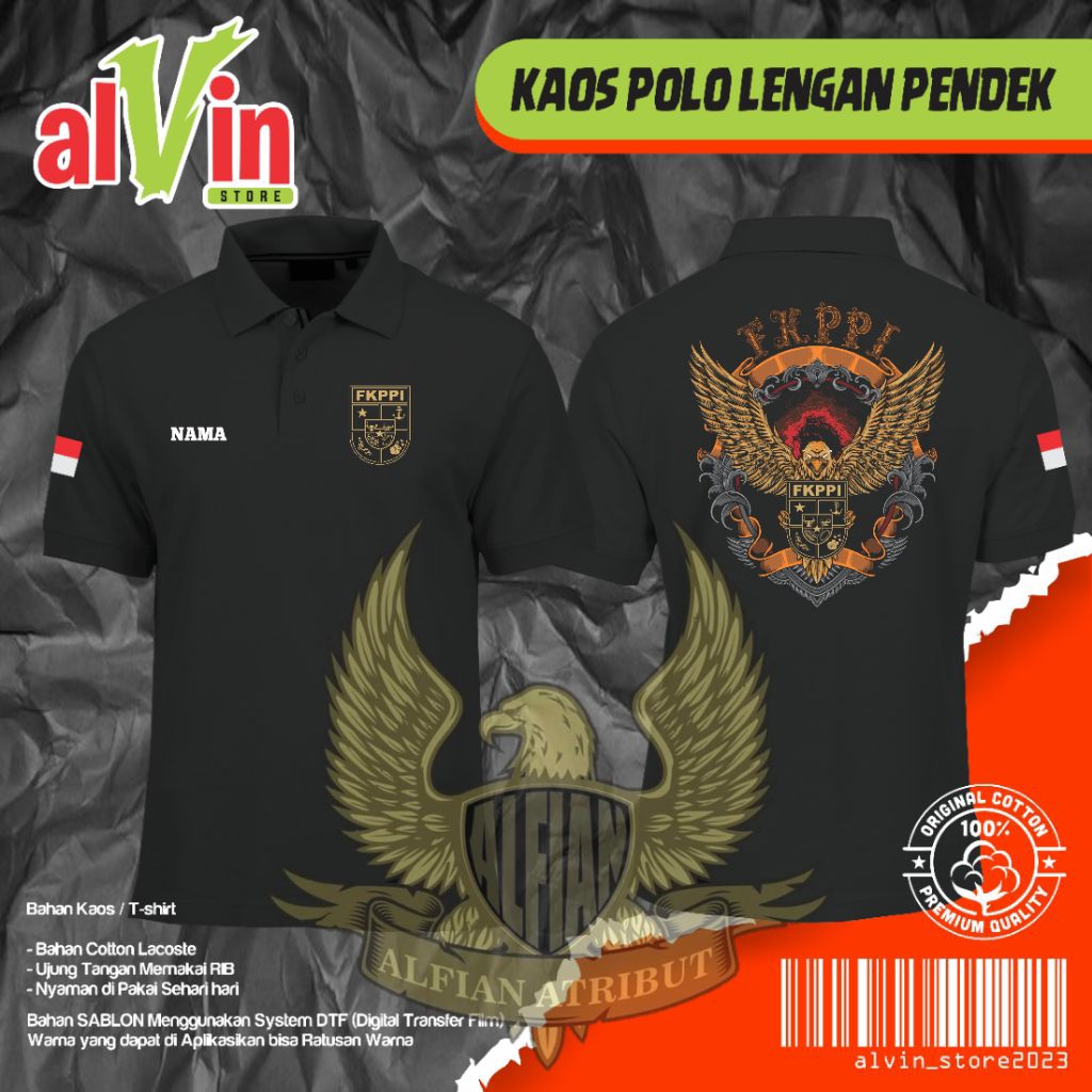 KAOS FKPPI / KAOS KERAH POLO FKPPI LENGAN PENDEK NEW MODEL FREE NAMA