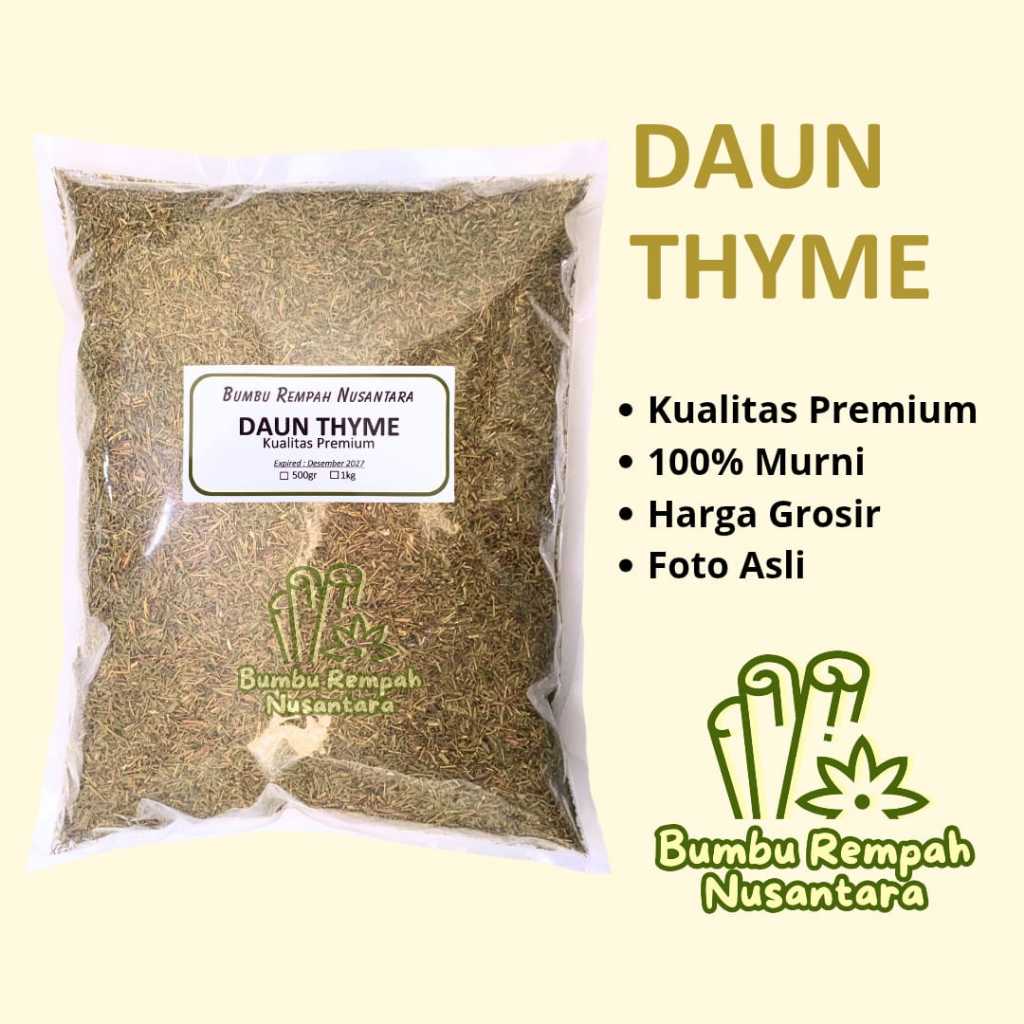 

Thyme 500g 1kg - Rempah Asli Murni | BUMBU REMPAH NUSANTARA | Bumbu Dapur Nusantara Grosir Murah