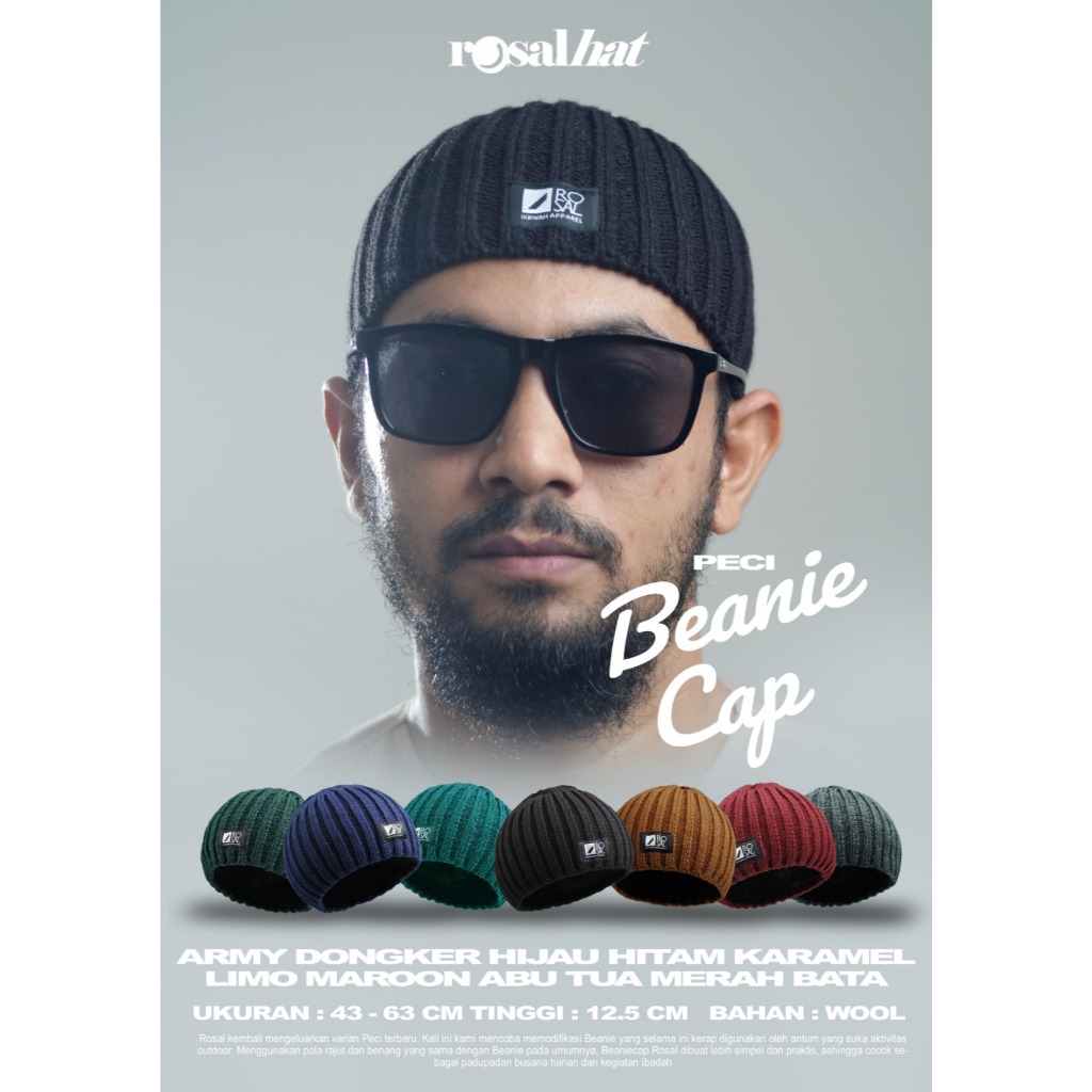 PECI BEANIECAP HAJI MURAH ROSAL | SONGKOK MUSLIM PAKISTAN | PECI HITAM MODEL TOPI UAS BEST SELLER