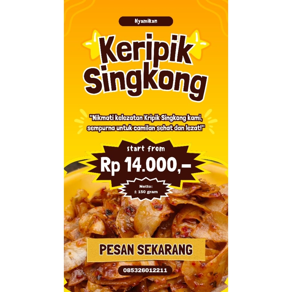 

Keipik Singkong Pedas Manis Homemade