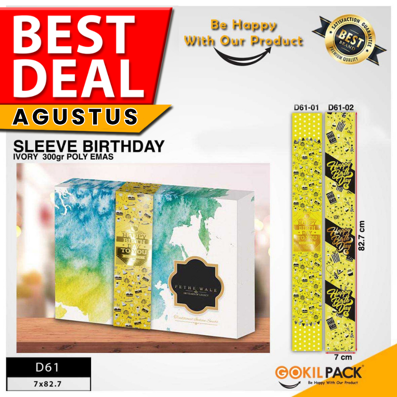 

Sleeve Happy Birthday|Sleeve Ultah|Paperbelt Ulang Tahun|Paper Belt|D61