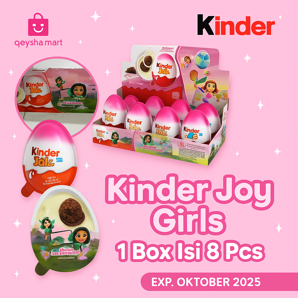 Kinder Joy 1 Box Isi 8 / 24 PCS – Coklat Telur Mainan Anak – Double Box – Exp 10/2025 – Original