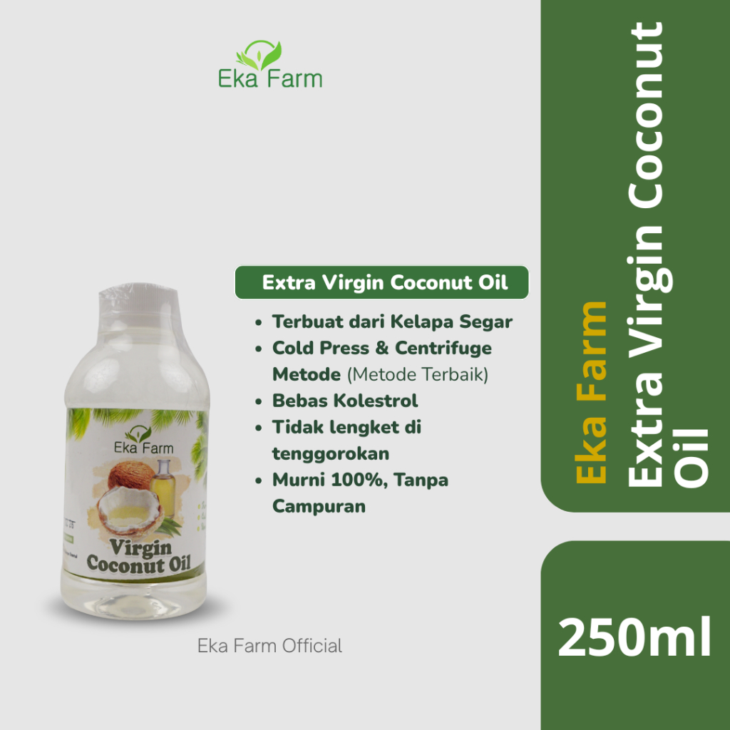 

Minyak VCO Virgin Coconut Oil Kemasan 250ml - Eka Farm Official Store