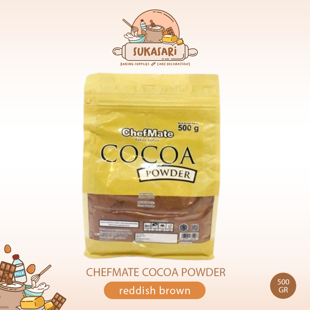 

Chefmate Cocoa Powder 500gr Reddish Brown / Bubuk Coklat Chef Mate