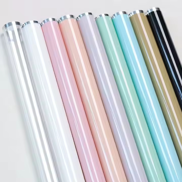 

[ 20 Lembar ] Flower Wrapping Glossy List Silver Cellophane Paper Waterproof Kertas Buket Bunga