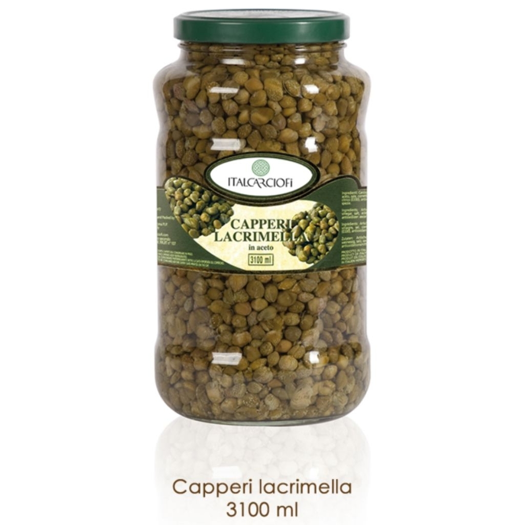 

Caper/caper/capperi - acar Lacrimella in aceto/vinegar | ITALCARCIOFI 720 & 212 Gr