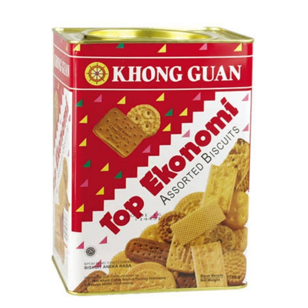 

Khong Guan Top Ekonomi Assorted Biscuits 1150 gr Kaleng