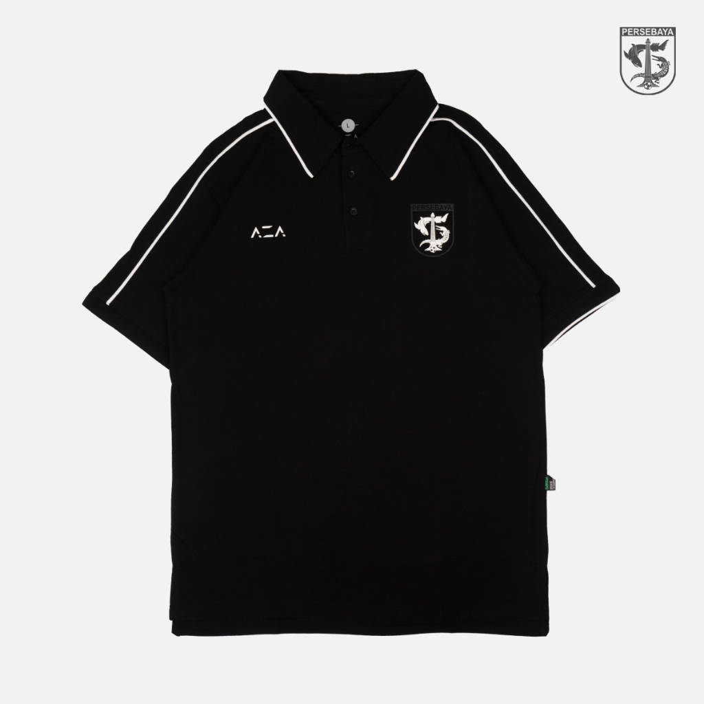 Persebaya Polo Shirt Basic Icon Retro Black - Kaos Polo Pria Wanita | Persebaya Store