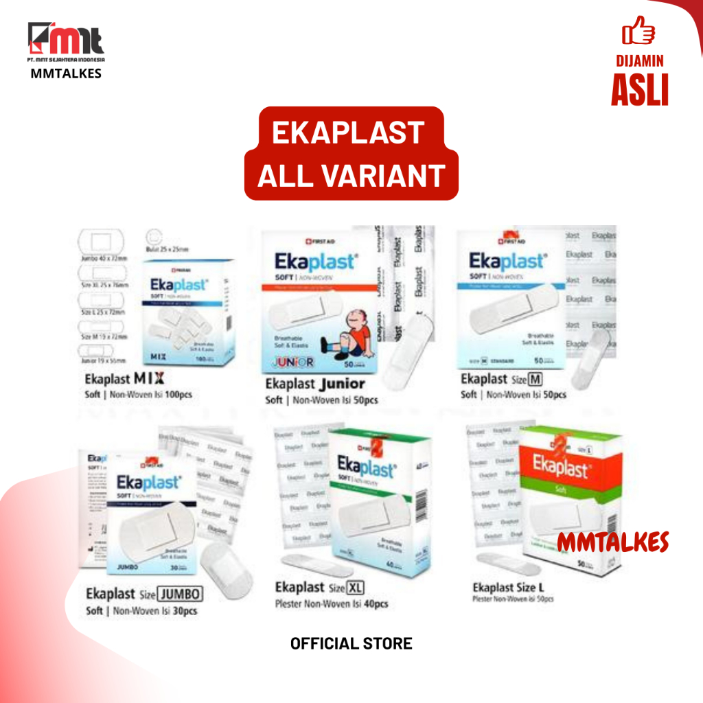 Plester Luka Ekaplast Soft Non-Woven Anti Air OneMed L / XL / Bulat / Jumbo – ORIGINAL