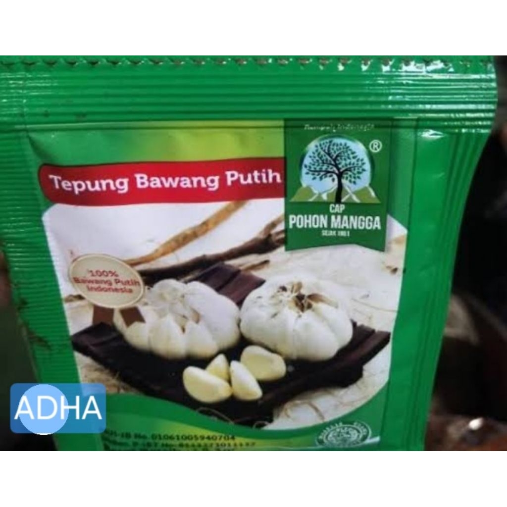 

BUMBU MASAK BUBUK BAWANG PUTIH CAP POHON MANGGA . Renteng(12pcs)