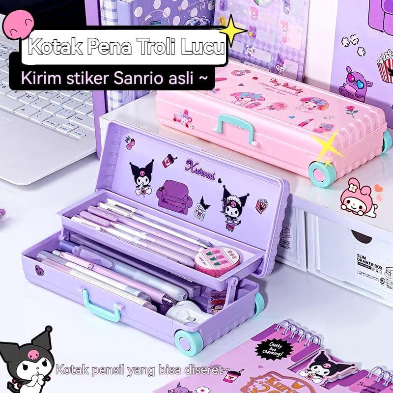 

Kotak Pensil Troli Lucu Kotak Alat Tulis Dua Lapis Kuroomii Koper Kreativitas Kapasitas Besar Pemodelan / Tempat Pensil Kuromi / Koper Pensil Kuromi