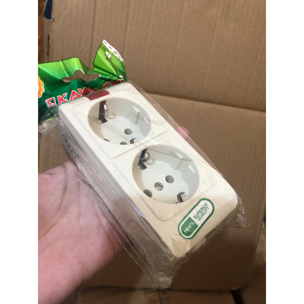 Stop kontak Tanpa Kabel Kawaci 2 lubang
