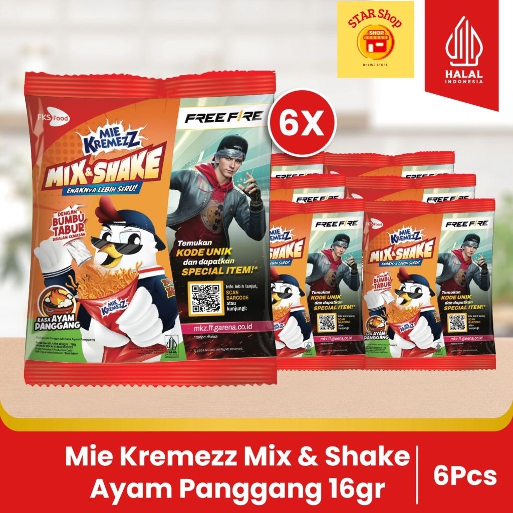 

Paket Bundling - Mie Kremezz Mix & Shake - Ayam Panggang - 16gr - 6pcs
