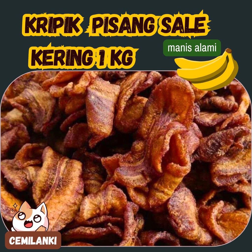 

Kripik pisang sale kering manis renyah
