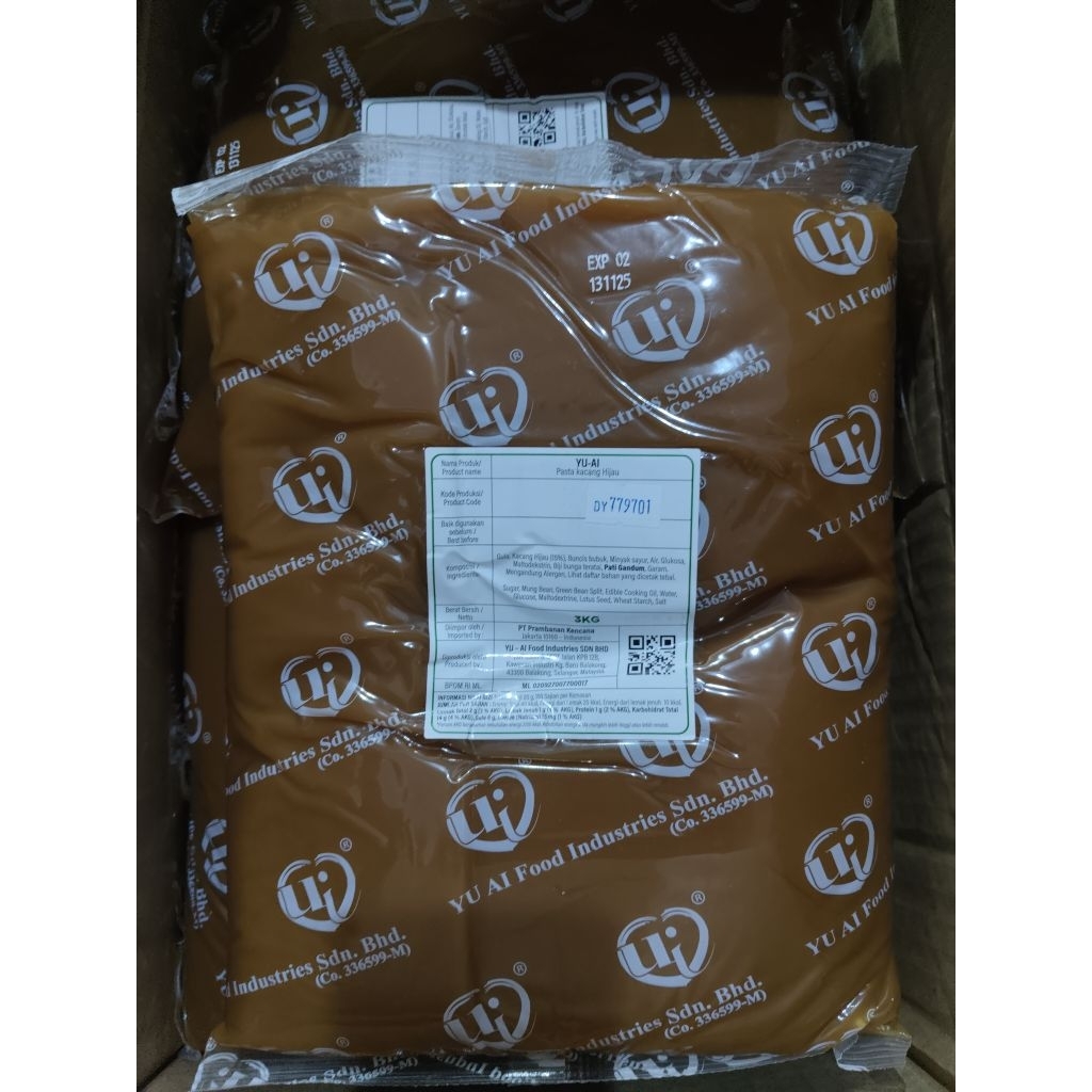 

(repack 1 kg) yu ai dao yong (filling kacang hijau)