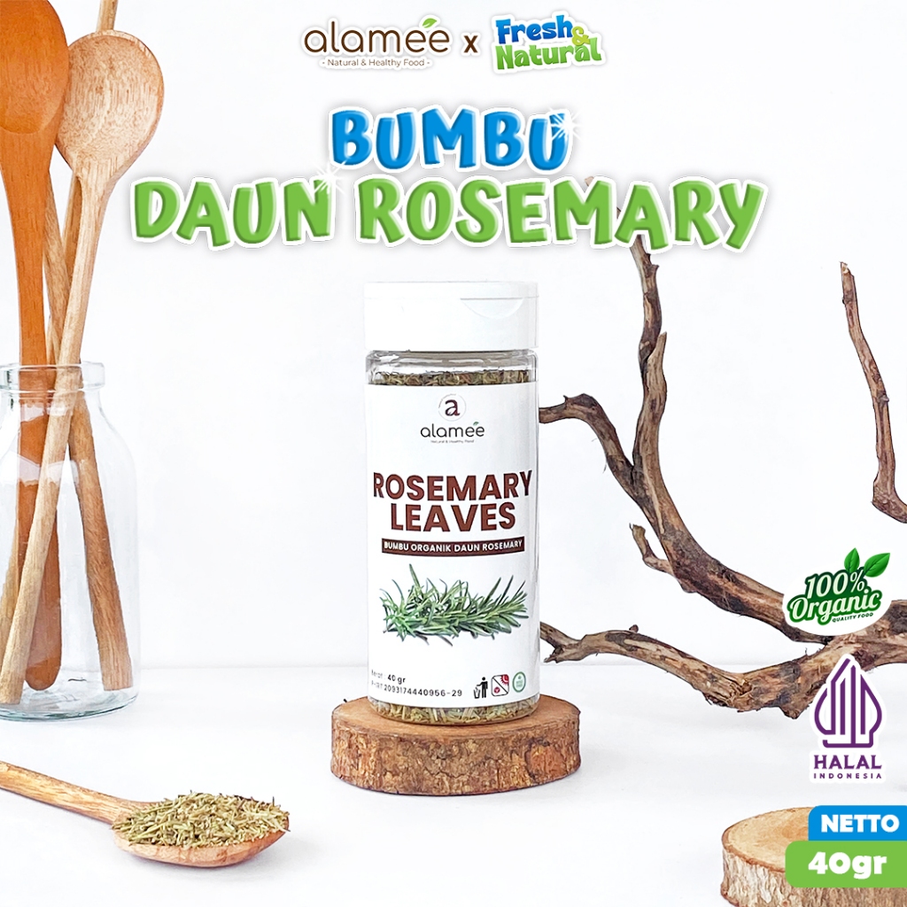 

ALAMEE Daun Rosemary Kering Dried Leaves Garnish Murni Tanpa Campuran Bumbu Dapur fresh and natural