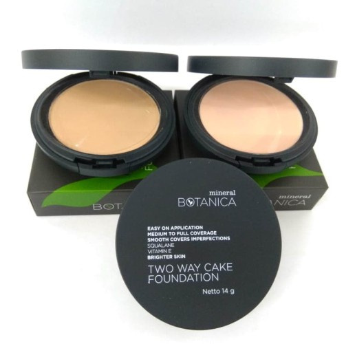 KG Mineral Botanica Two Way Cake TWC Foundation Pakai Tempat Kaca