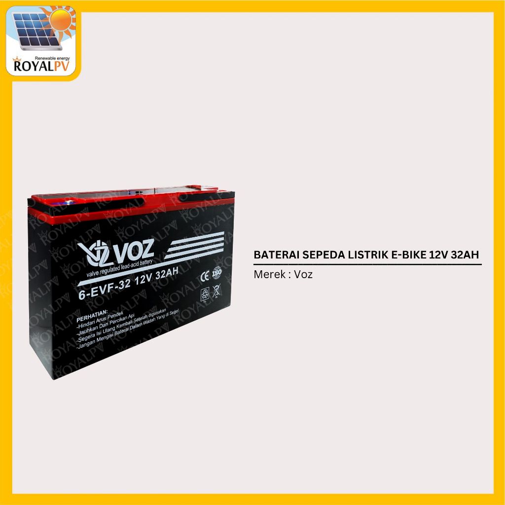 Baterai ups voz sepeda lisrik e-bike 12v 32ah,aki battery ups sepeda lisrik e-bike 12v 32ah