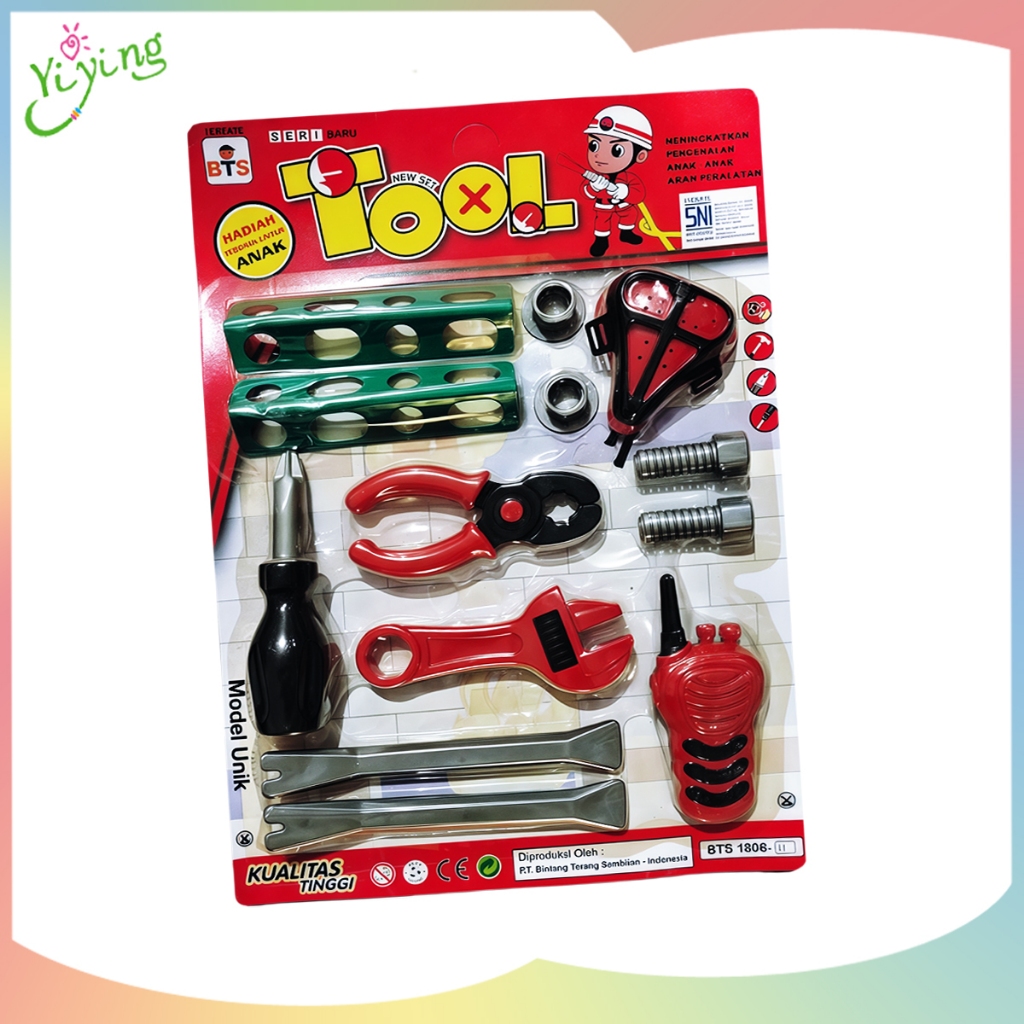 Tools set besar / mainan anak/alat bangunan bengkel / mainan murah