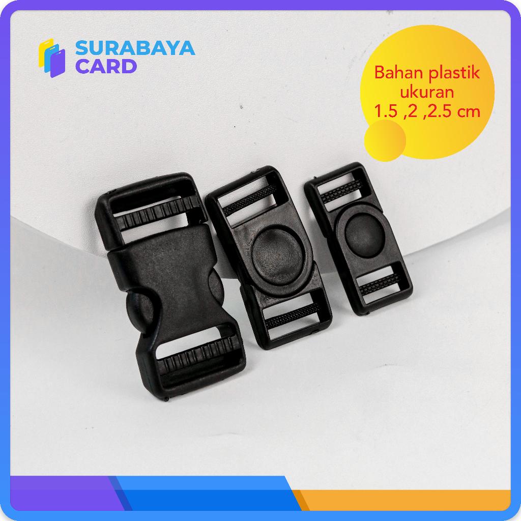 

Stoper stopper tali id card lanyard cantelan ukuran 2 cm isi 120 pcs Warna hitam