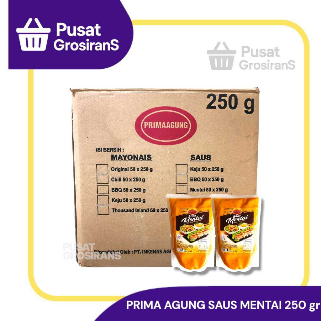 

Prima Agung Saus Mentai 250gr 1 Karton isi 50pcs