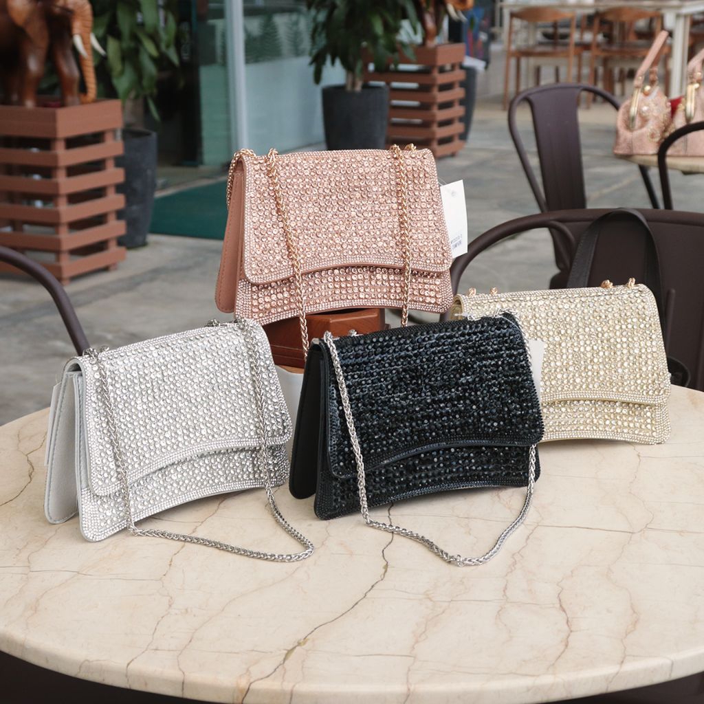 Tas fashion Kiara (Ready stok)Tas Wanita Mewah,Tas Bling-bling,Tas pesta, Tas Cantik, Tas ¹Selempang