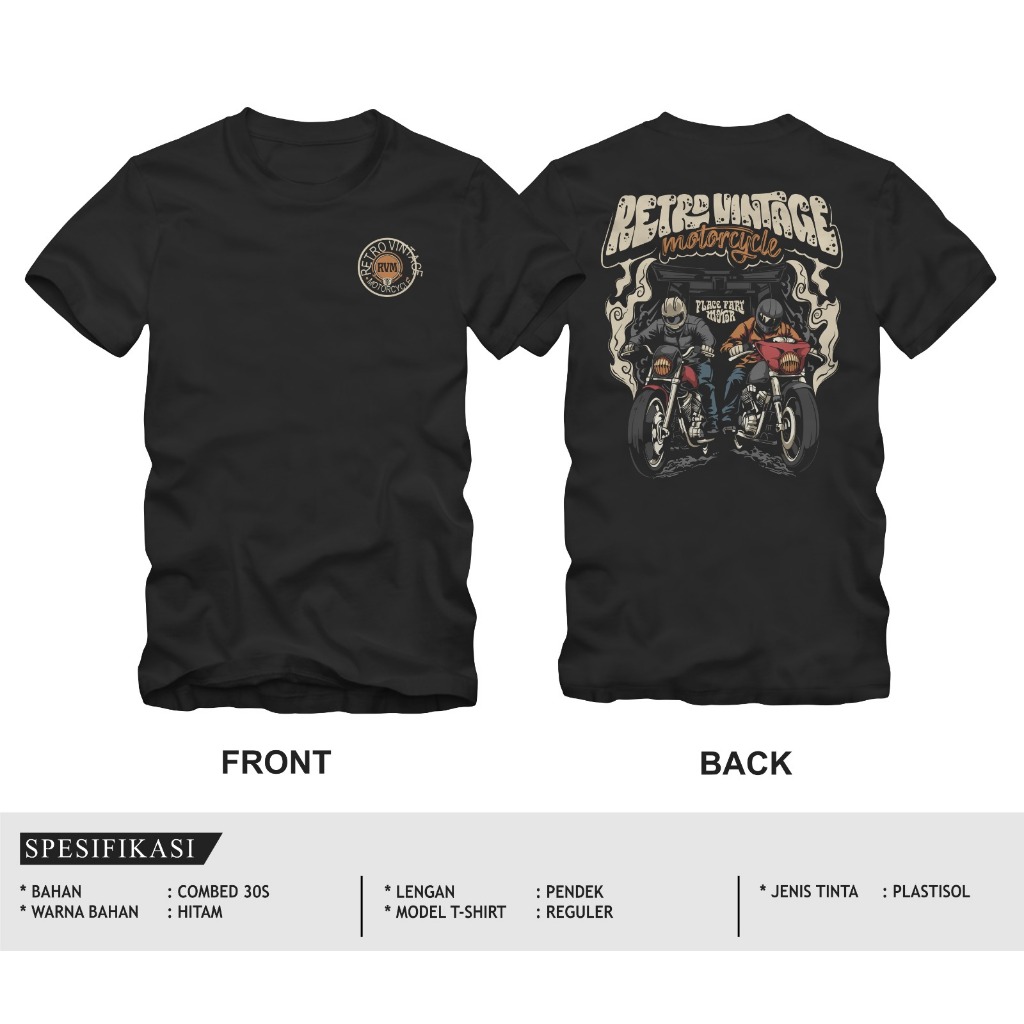 Kaos Tshirt RVM Combed 30s Outfit Simpel Tapi Keren, Wajib Punya