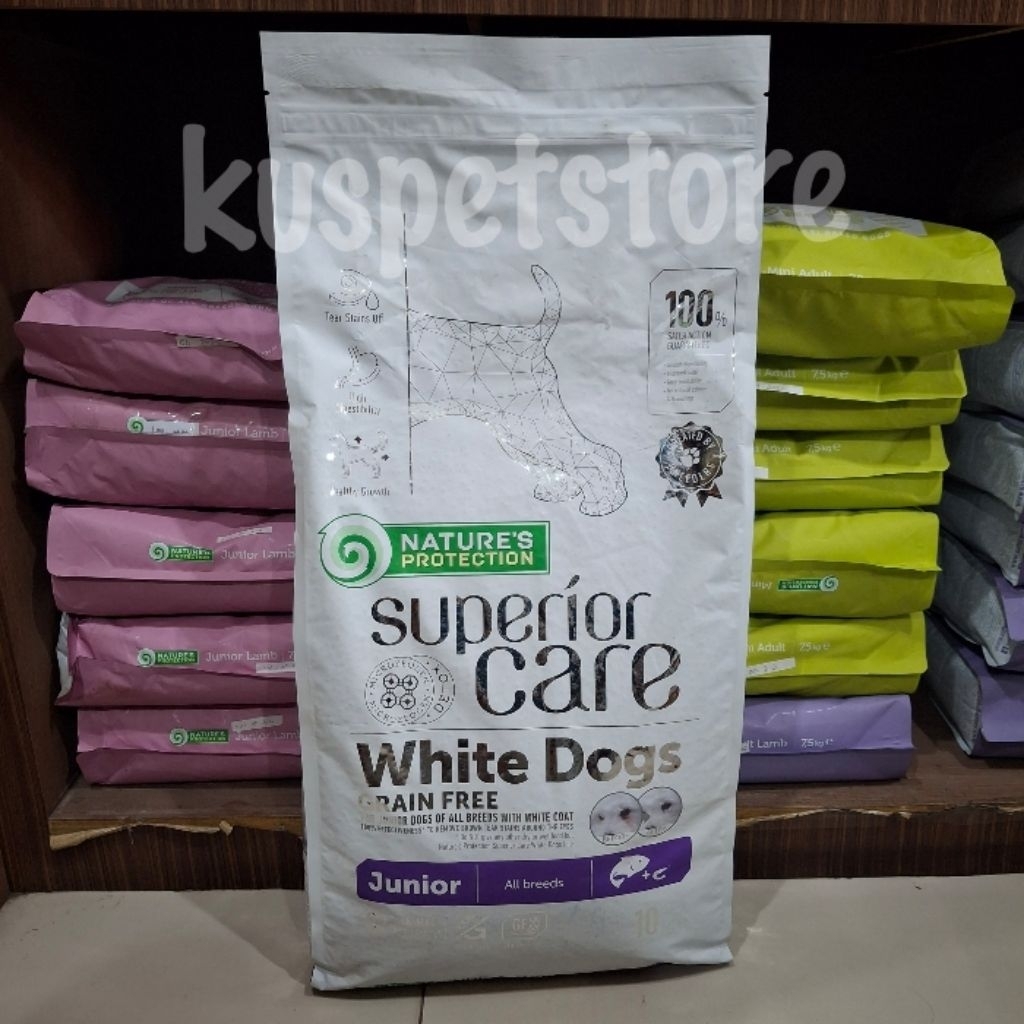 Makanan Anjing / Dogfood Natures Protection Superior Care White Dog Junior salmon 10kg