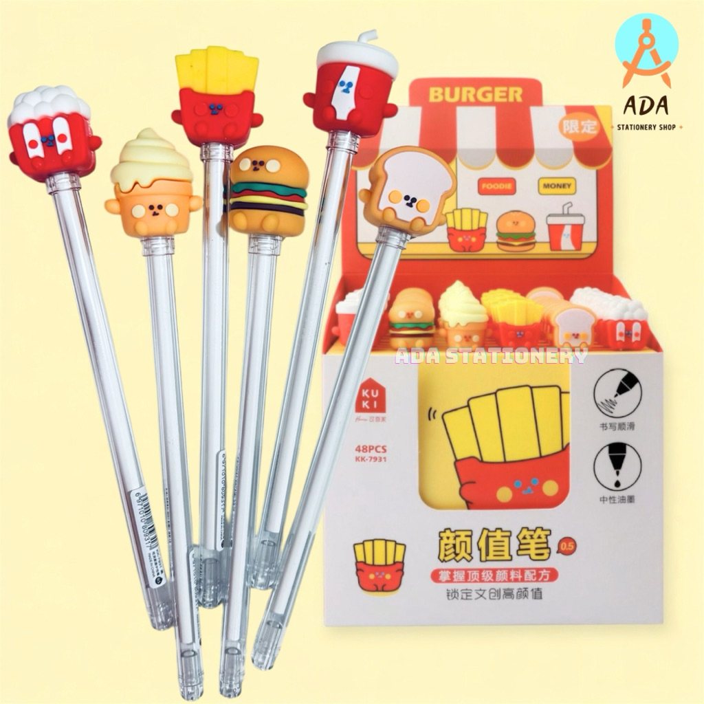 

PEN KUKI MCD FOOD /KK-7931/ GEL PEN KUKI LUCU/ PENA LUCU UNIK