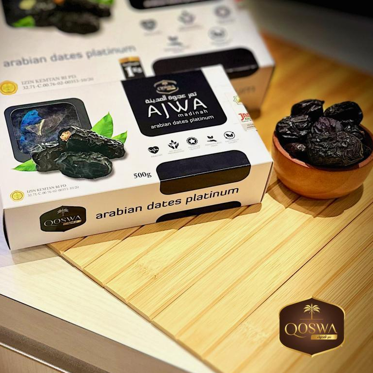 

Ajwa Qoswa Premium 500gr - Kurma Nabi - Premium Dates 100% Original - Kurma Ajwa Premium