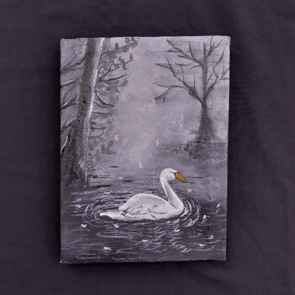 

swan painting b&w (a5)