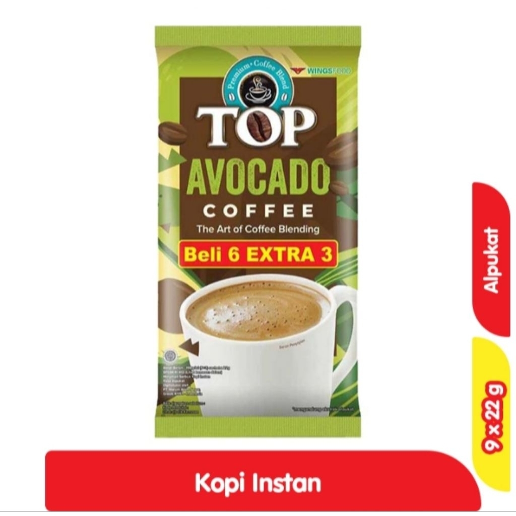 

TOP Coffee Kopi Alpukat Sachet 9 x 22 g
