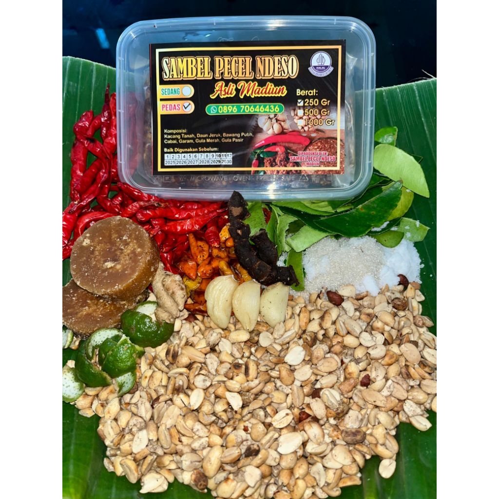 

SAMBEL PECEL NDESO asli madiun kemasan 250gr(pedas)