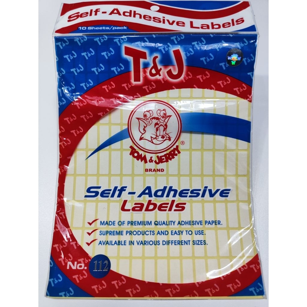 

Stiker label T&J No. 112, isi 10 lembar