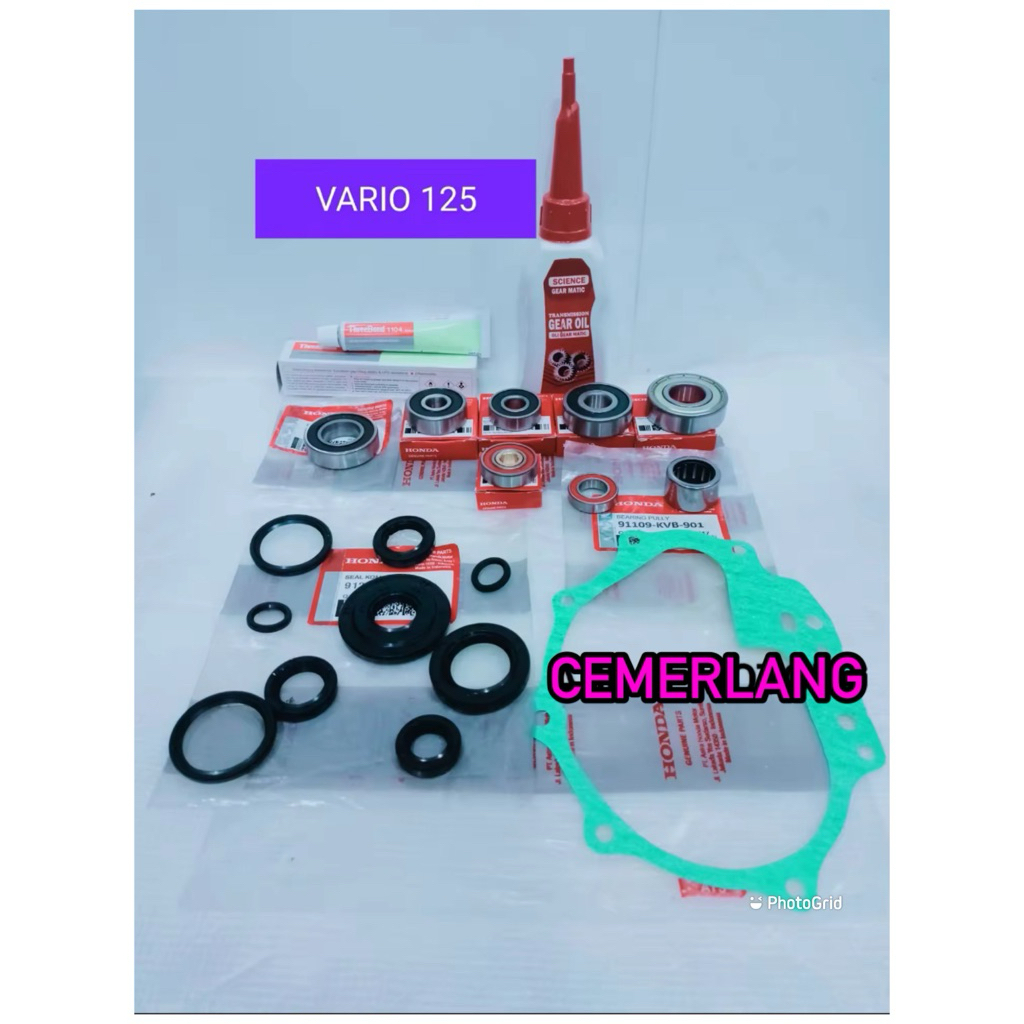 PAKET KOMPLIT SET BEARING LAHER SEAL SIL CVT VARIO 125 150 OLD NEW LED VARIO 125 125 FI LED NEW ESP 